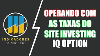 Operando com  as Taxas do site Investing - IQ Option