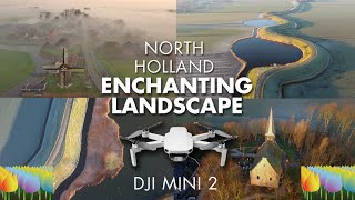 DJI Mini 2 above enchanting landscape North Holland