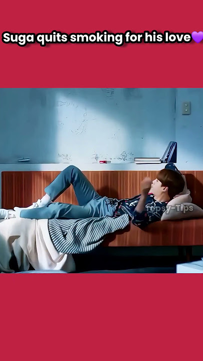 Suga quits smoking for his love #yoongi #suga #bts.