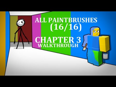 Roblox Color or Die 🎨 CHAPTER 3 Walkthrough - All 16/16 Paintbrushes #walkthrough #roblox