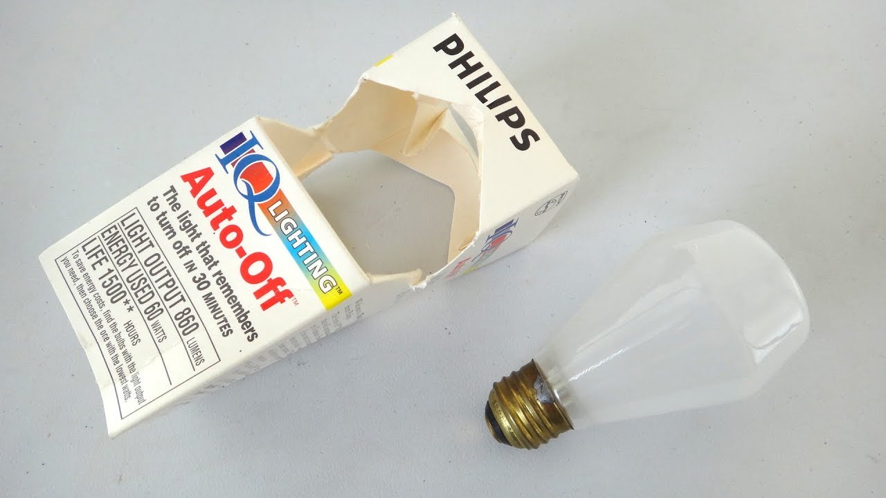 philips iq auto off 60watt light bulb youtube