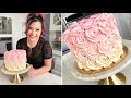 No Chilling Time EASY Rosette Cake Tutorial | Decorate with Me LIVE!