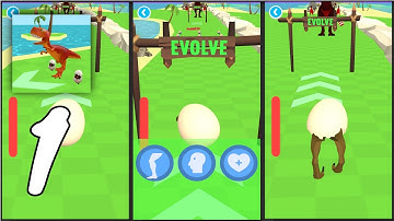 Dino Run Idle Gameplay Walkthrough #1 - Level 1 ~ 298 (Android, IOS)