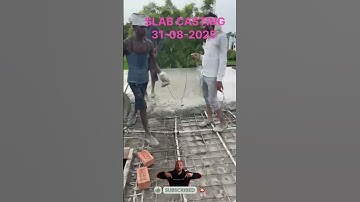SLAB CASTING...#construction #ytshorts #youtube #youtubeshorts #shortvideo #shorts