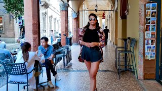 EVENING BOLOGNA. Italy - 4k Walking Tour around the City - Travel Guide. trends, moda #Italy