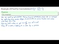 Example of Proof by Contradiction