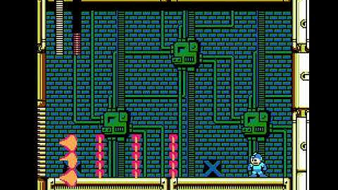 Mega Man 3 - Doc Heat Man (buster only, no damage) - strategy 1: simple/slow