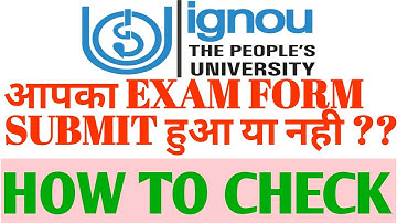 EXAM FORM STATUS CHECK KAISE KARE IGNOU EXAM FOEM DECEMBER 2018 By TIPS GURU