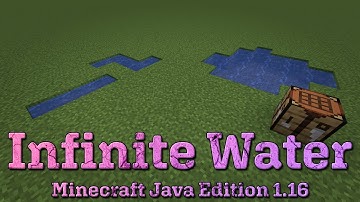 How To Get An Infinite Water Source In Minecraft (Java Edition 1.16)