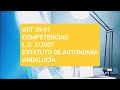 Art. 59-61. L.O. 2/2007, 19 marzo, de reforma del Estatuto de Autonomía para Andalucía@TELEOLALEY