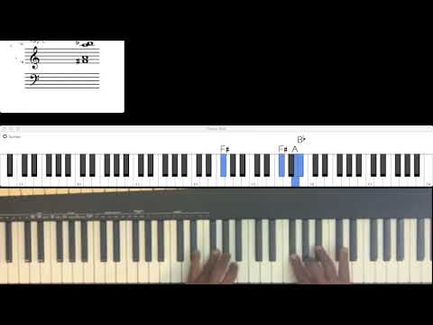 Lesson #89:  Bb Harmonic Minor Scale on Basic Jazz Piano Course
