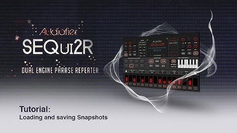SEQui2R Tutorial Bits: Kontakt Snapshots