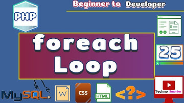 Foreach loop in PHP | Loops Tutorials for beginners - 25 [HINDI]