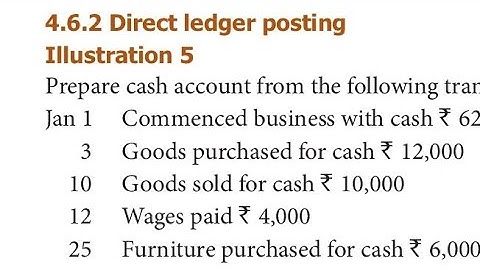 TN STATE BOARD 11th ACCOUNTANCY - UNIT 4 - DIRECT LEDGER POSTING ILLUSTRATION NO 5 IN TAMIL