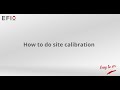 How to do a Site calibration with EFIX eField?