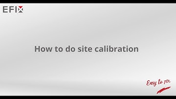 How to do a Site calibration with EFIX eField?