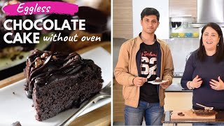 Eggless cake in kadai. you can make this chocolate recipe without
oven. has oreos if love oreo cakes with walnuts ! #rek...