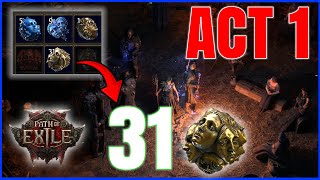 How I made 31 exalts PROFIT in ACT1! Spark Sorceress ZERO to HERO Day1 build vlog! poe2 pathofexile2