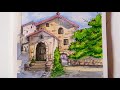 Watercolor House Illustration | #shorts #youtbeshorts | Paint It