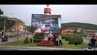 Setup màn hình led P5 outdoor Lữ Đoàn 241 Nho Quan - Đảo Luxer: 0818 586 345