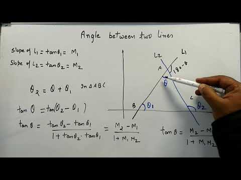Video: How To Find The Angle Between Two Straight Lines