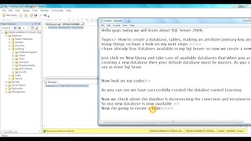 How to create Database and Tables in SQL Server 2008
