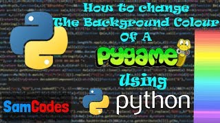 How to change the Background color in Pygame using Python