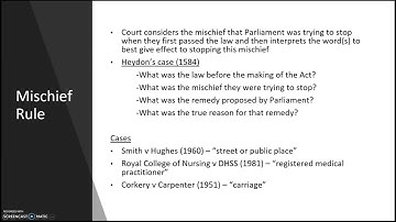 Statutory Interpretation