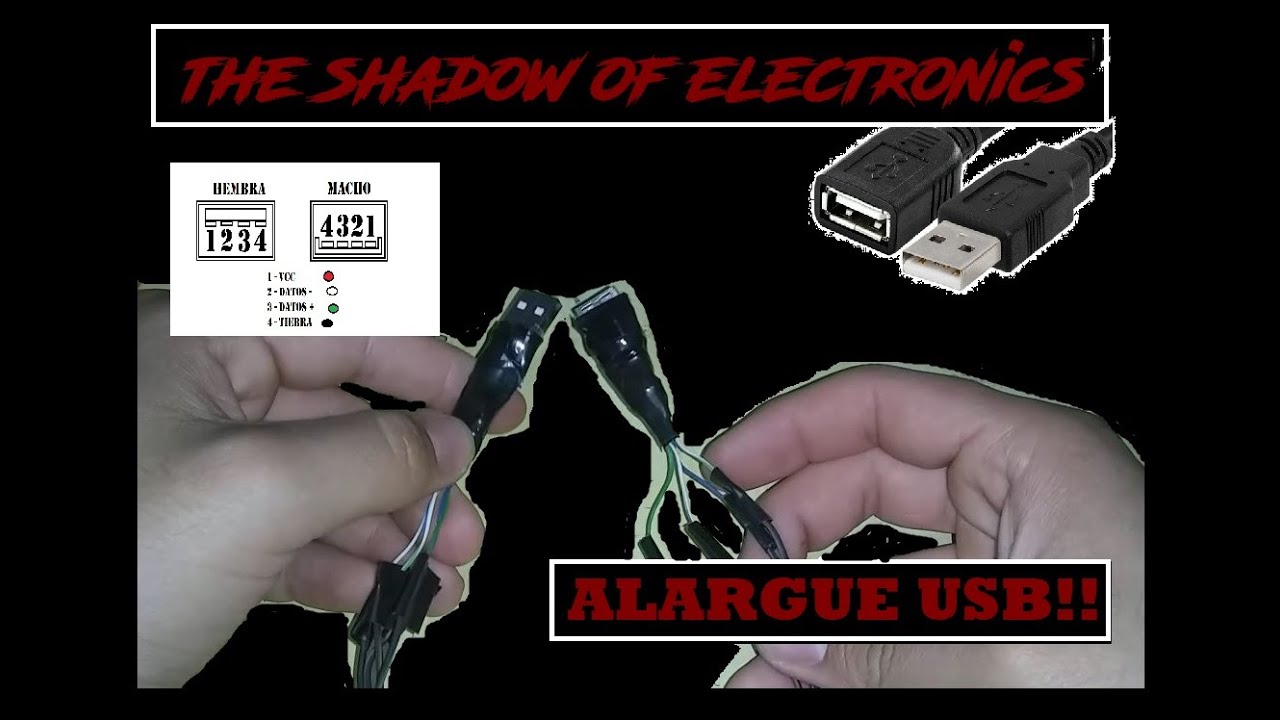 ¿Cómo hacer un USB MACHO-HEMBRA? - YouTube
