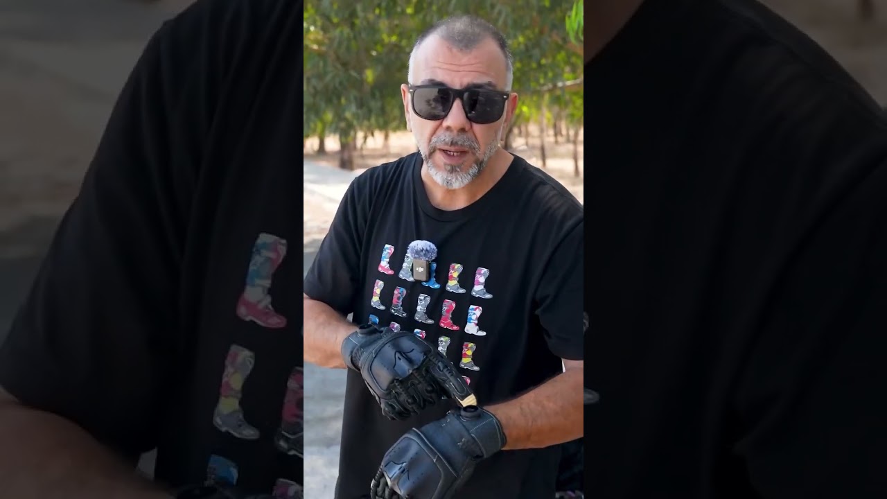 Knox Handroid Pod MK5 Kısa Korumalı Deri Motosiklet Eldiveni