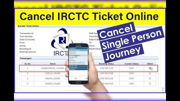 How to Partially Cancel train ticket on IRCTC ?