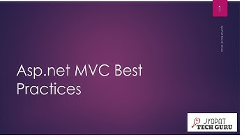 MVC Best Practices C#