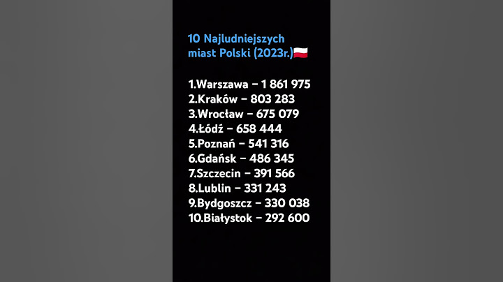 10 największych polskich miast pod względem liczby mieszkańców na 2023.