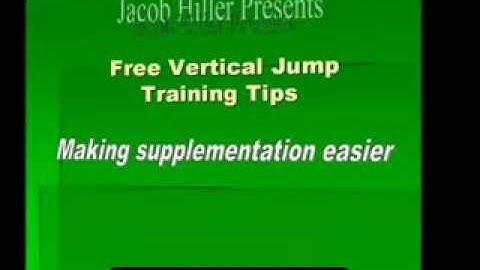 The Jump Manual - Vertical Jump Training Supplements - Jacob Hiller
