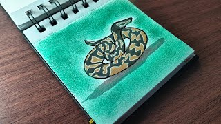 Famous how to draw a big python πͺ± Big snake | Very easy steps for beginners Profile