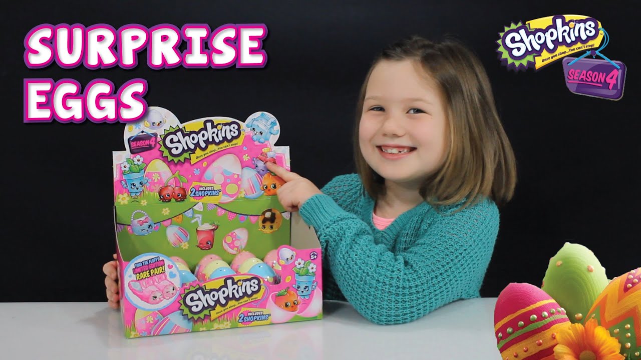 Shopkins Surprise Eggs Season 4 Opening Easter Eggs - YouTube
