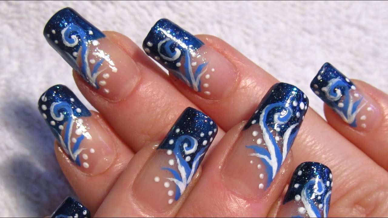 8. Snowy Mountain Nail Art - wide 9