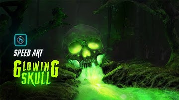 Glowing Skull Speed Art & Fantasy Photoshop Manipulation Tutorial - تصميم دمج بالفوتوشوب