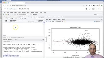 R Studio Wk 3 - Vid 5 - Creating & Assessing Diagnostic Plots for Linear Regression Models