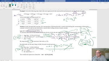 Kinetics Video 4 -  Method of Initial Rates