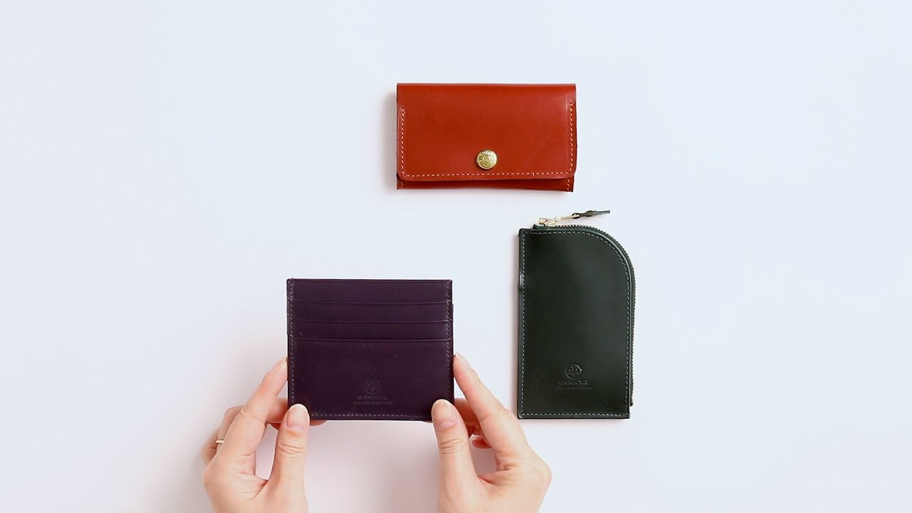 SL190 cordovan vertical zip wallet