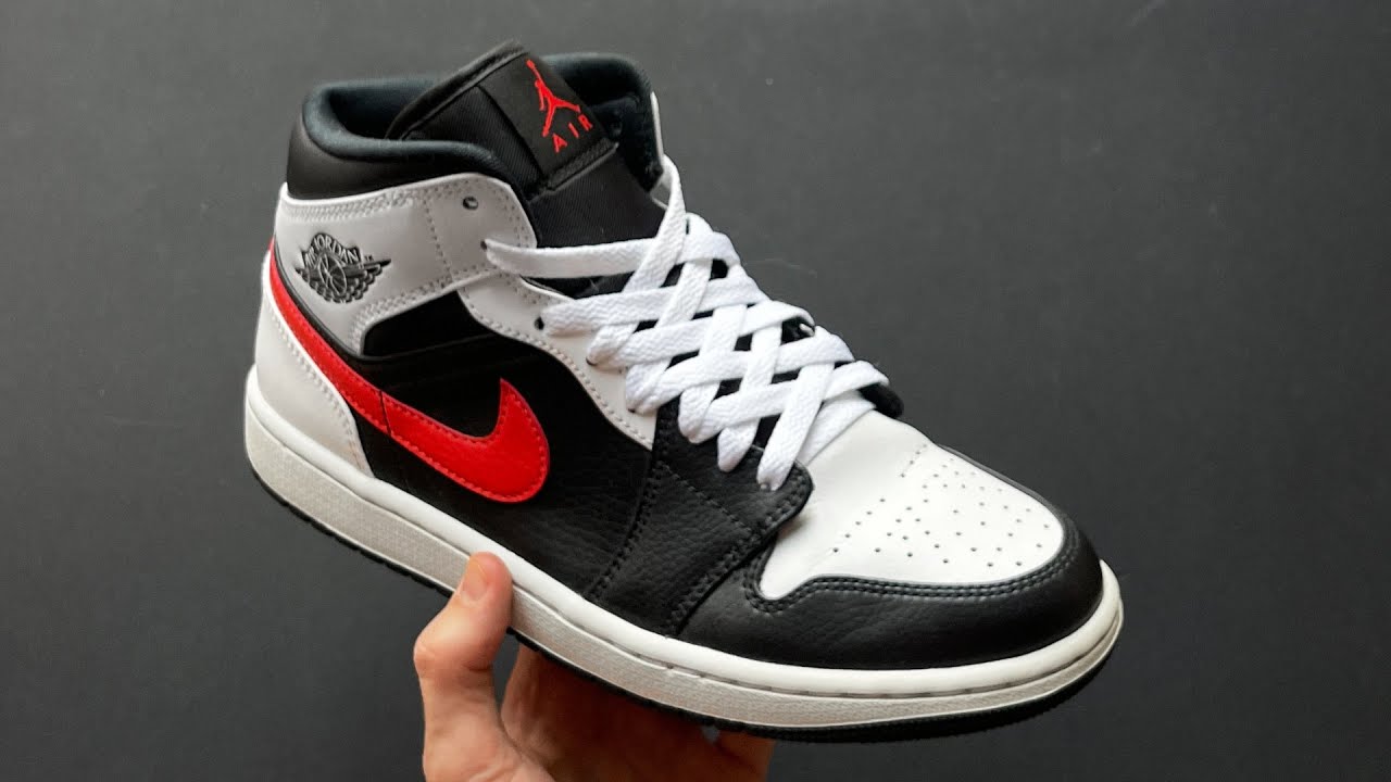How to Diamond Lace Air Jordan 1 Mid - YouTube
