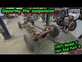 Squaring the suspension and making pan hard and radiator mounts.