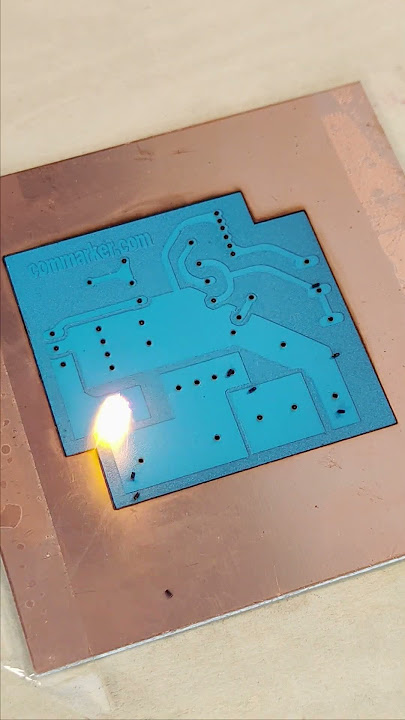 Homemade PCB circuit board using ComMarkerB4 laser engraving machine  #laserengraving r#pcb