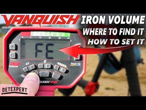 MINELAB VANQUISH 540 HOW TO FIND & SET IRON VOLUME SETTINGS