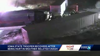 Trooper injured in multi-vehicle I-80 crash