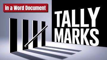How To Make Tallies in Word || How to Create Tally Marks in a Word Document