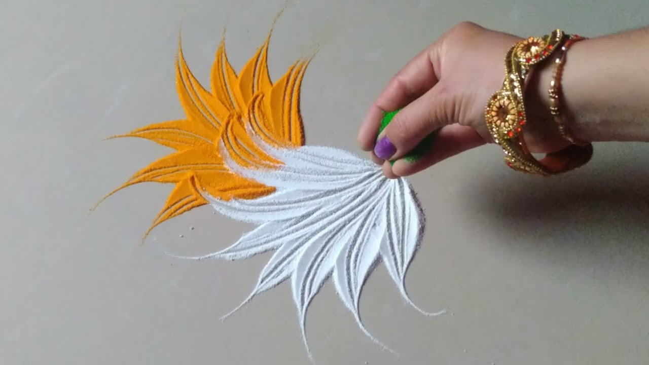 Gorgious Rangoli for 15 August 🇮🇳🇮🇳 (#Independence Day) fab rangoli by Jyoti Raut Rangoli.