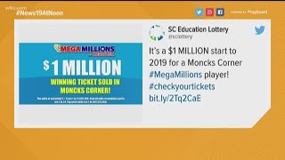 $1 million Mega Millions ticket sold in South Carolina