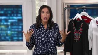 Susan Graver Weekend Embroidered French Terry Top on QVC